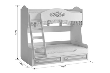 Кровать 2-ярусная Алиса (1974х1404х1765) в Саранске - предосмотр 4