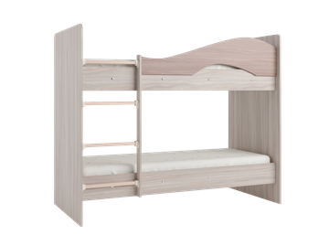 Кровать 2-ярусная Мая с 2 ящиками на щитах, корпус Шимо светлый, фасад Шимо темный в Саранске - предосмотр 2
