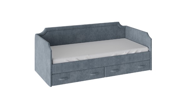 Кровать в детскую Кантри Тип 1, ТД-308.12.02 (Замша синяя) в Саранске - изображение