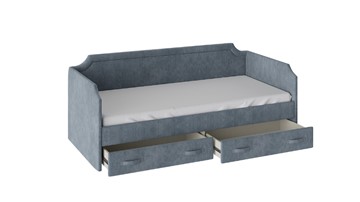 Кровать в детскую Кантри Тип 1, ТД-308.12.02 (Замша синяя) в Саранске - предосмотр 1