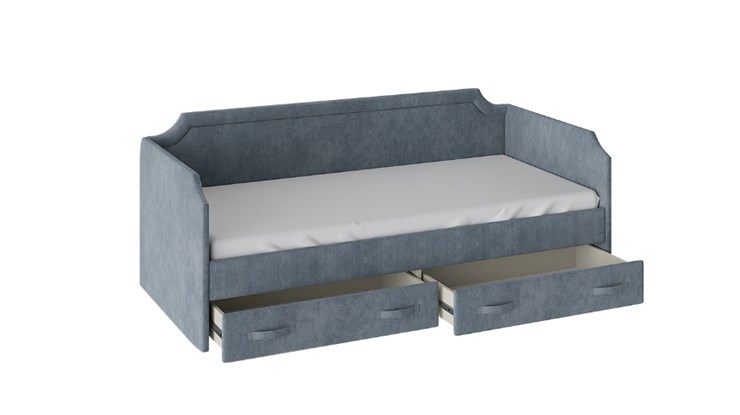 Кровать в детскую Кантри Тип 1, ТД-308.12.02 (Замша синяя) в Саранске - изображение 1