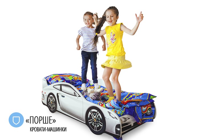 Кровать-машина детская Porsche в Саранске - изображение 4
