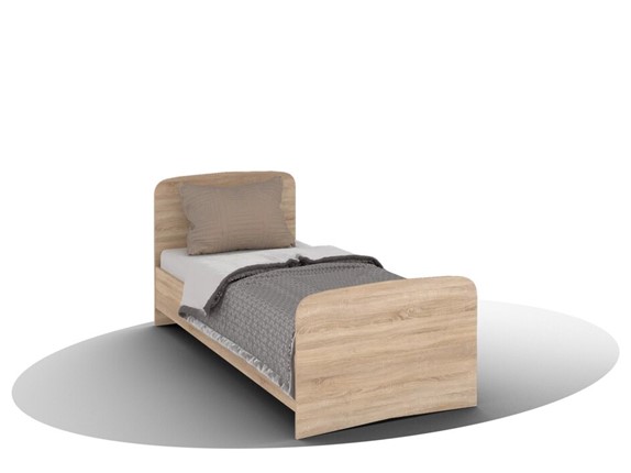 Кровать детская  ВЕГА Кровать Кр-08 900 с плоским основанием (Сонома) в Саранске - изображение