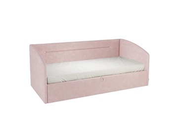 Кровать в детскую 0.9 Альба (Софа), нежно-розовый (велюр) в Саранске
