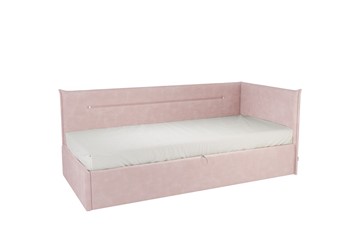 Детская кровать 0.9 Альба (Тахта), нежно-розовый (велюр) в Саранске