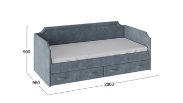 Кровать в детскую Кантри Тип 1, ТД-308.12.02 (Замша синяя) в Саранске - предосмотр 2