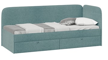 Кровать подростковая Молли тип 1 (80), Микровелюр Scandi Indigo 11 в Саранске