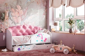 Детская кровать Звездочка с бортиком, Розовый в Саранске