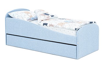 Кровать с ящиком Letmo небесный (рогожка) в Саранске
