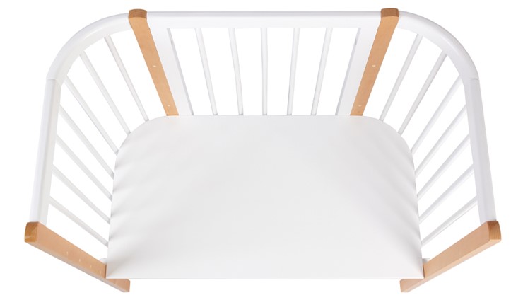 Приставная кровать POLINI Kids Simple 120 Белый / Бук в Саранске - изображение 4