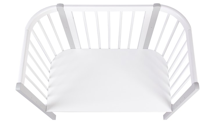 Кроватка приставная POLINI Kids Simple 120 Белый / Серый в Саранске - изображение 3
