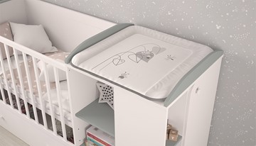Многофункциональная кровать с комодом POLINI Kids Ameli 800 Белый / Серый, серия AMELI в Саранске - предосмотр 3