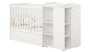 Многофункциональная кровать с комодом POLINI Kids Ameli 800 Белый, серия AMELI в Саранске - предосмотр 1