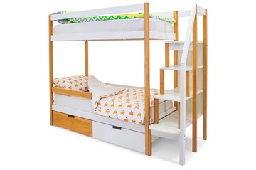 Детская двухэтажная кровать Svogen дерево-белый в Саранске
