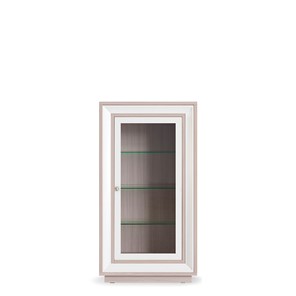 Шкаф низкий  (1 стеклодверь) Прато 776, Ясень светлый \ жемчуг в Саранске