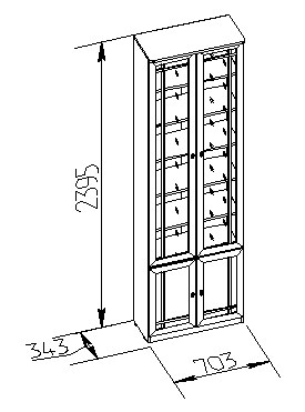 Шкаф для книг Sherlock 32, Дуб Сонома в Саранске - изображение 3