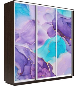 Шкаф Экспресс 2100х600х2200, Абстракция фиолетовая/венге в Саранске