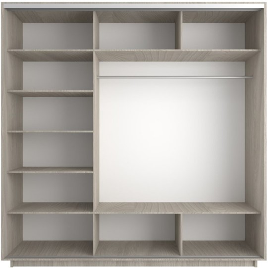 Шкаф трехдверный Экспресс (Комби) 2100х600х2200, шимо светлый в Саранске - изображение 1