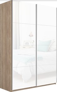 Шкаф 2-створчатый Прайм (Белое стекло/Белое стекло) 1600x570x2300, дуб сонома в Саранске