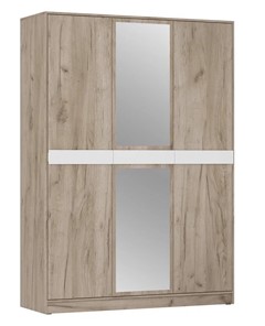 Шкаф трехдверный ШРК-3 Шарм с зеркалом Дуб Крафт Серый/Белый Бриллиант в Саранске