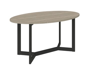 Овальный столик Триада-16Д, Черный/Натюрель в Саранске