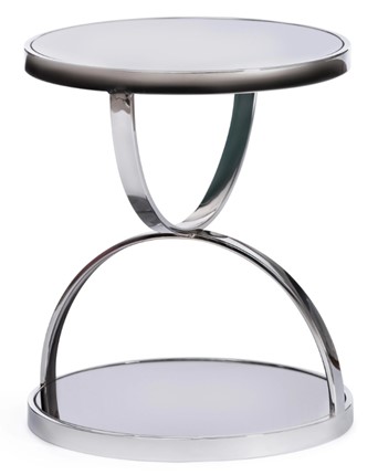 Кофейный столик GROTTO (mod. 9157) металл/дымчатое стекло, 42х42х50, хром в Саранске - изображение