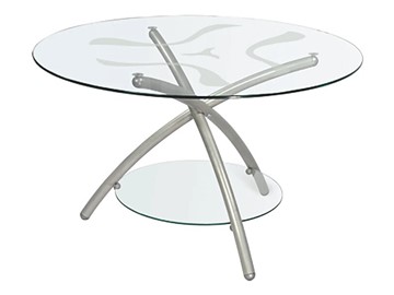 Стеклянный столик Дуэт 3 (металлик-прозрачное) в Саранске