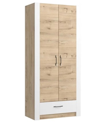Шкаф гардеробный Ева 5 М1 дуб ирландский/белый матовый в Саранске - изображение