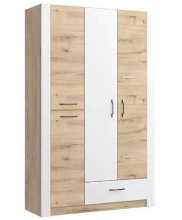 Шкаф гардеробный Ева 5 М2 дуб ирландский/белый матовый в Саранске - изображение