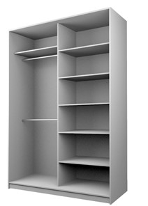 Шкаф 2-х дверный MAX МШ-23-6-18-11, Профиль Белый/Цвет Белый в Саранске - предосмотр 1