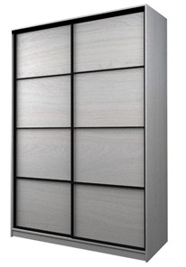 Шкаф 2-х дверный MAX МШ-23-6-18-11, Профиль Черный/Цвет Ясень анкор светлый в Саранске