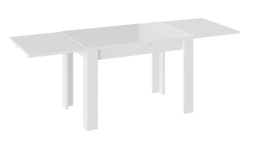 Кухонный раскладной стол Норман тип 1, цвет Белый/Стекло белый глянец в Саранске - предосмотр 1