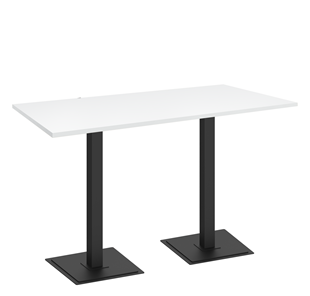 Кухонный стол SHT-TU5-BS1/Н110 (2 шт.)/ТT 120/80 (черный/белый шагрень) в Саранске