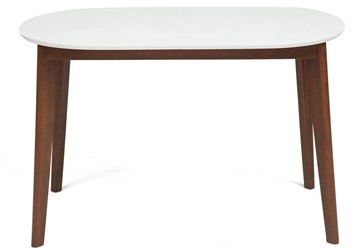 Кухонный раздвижной стол BOSCO (Боско) бук/мдф 120+30x80x75 Белый/Коричневый арт.11258 в Саранске