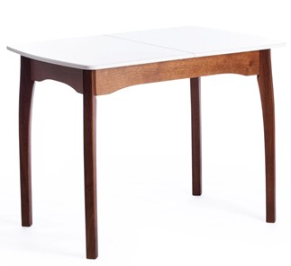 Кухонный стол раскладной Caterina, бук/мдф, 100+30x70x75, коричневый, белый арт.15856 в Саранске
