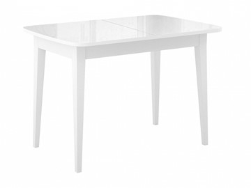 Раздвижной стол Dikline M110 Белый/стекло белое глянец/ножки MM белые в Саранске