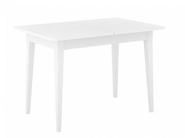Раздвижной стол Dikline M110 Белый/стекло белое сатин/ножки MM белые в Саранске