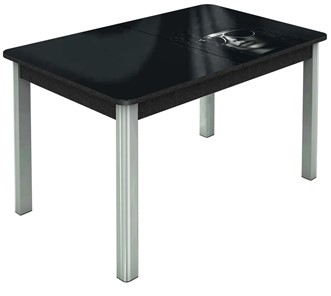 Кухонный стол раскладной Гамбург исп. 2, ноги метал. крашеные №23 (Exclusive h191/черный) в Саранске