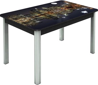 Раздвижной стол Гамбург исп.1 ноги метал. крашеные №23, Фотопечать (Города №8) в Саранске