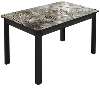 Кухонный стол раскладной Гамбург Мини, ноги метал. крашеные №23 (Exclusive h140/черный) в Саранске