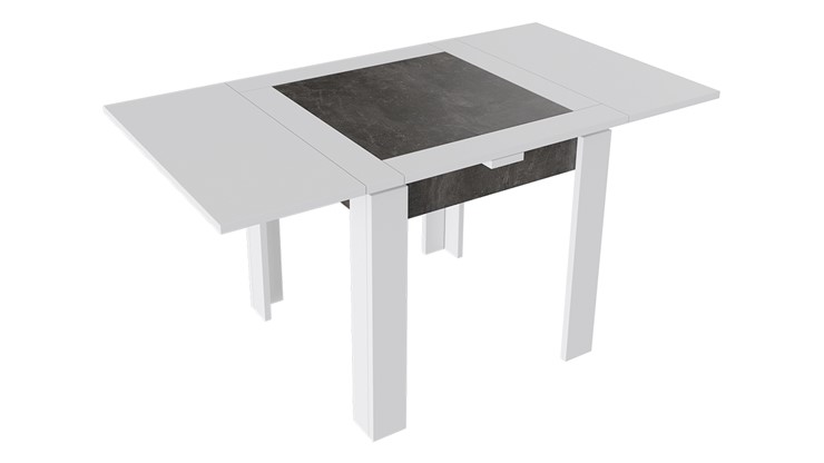 Кухонный стол раздвижной Хьюстон тип 3 (Белый/Ателье темный) в Саранске - изображение 1