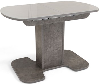 Раздвижной стол Киото-1 (ноги серый камень, серебро/серый камень) в Саранске