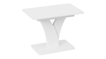 Обеденный раздвижной стол Люксембург тип 2 (Белый/Стекло белое матовое) в Саранске