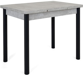 Раздвижной стол Милан-1 EVO, ноги металлические черные, светлый цемент в Саранске