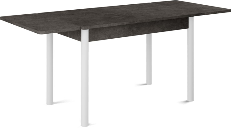 Раздвижной стол Милан-2 EVO, ноги белые, серый камень в Саранске - изображение 1