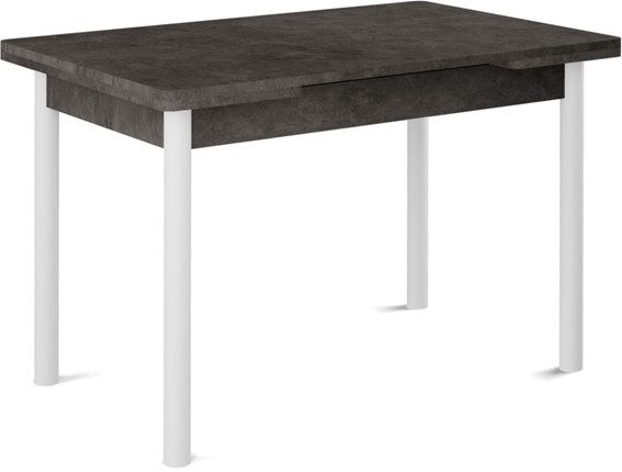 Раздвижной стол Милан-2 EVO, ноги белые, серый камень в Саранске - изображение