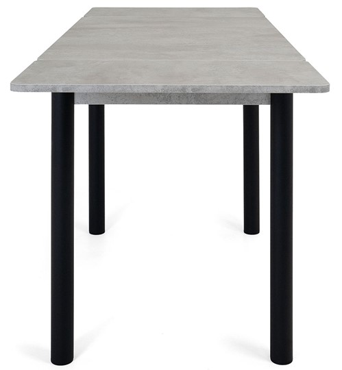 Кухонный раздвижной стол Милан-2 EVO, ноги черные, светлый цемент в Саранске - изображение 1