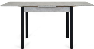 Кухонный раздвижной стол Милан-2 EVO, ноги черные, светлый цемент в Саранске - предосмотр 4
