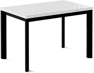 Кухонный раздвижной стол Нагано-1G (ноги черные, стекло cristal/белый цемент) в Саранске