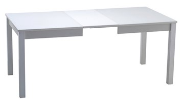 Кухонный раскладной стол Нагано-2 стекло белое opti (хром-лак) в Саранске - предосмотр 1